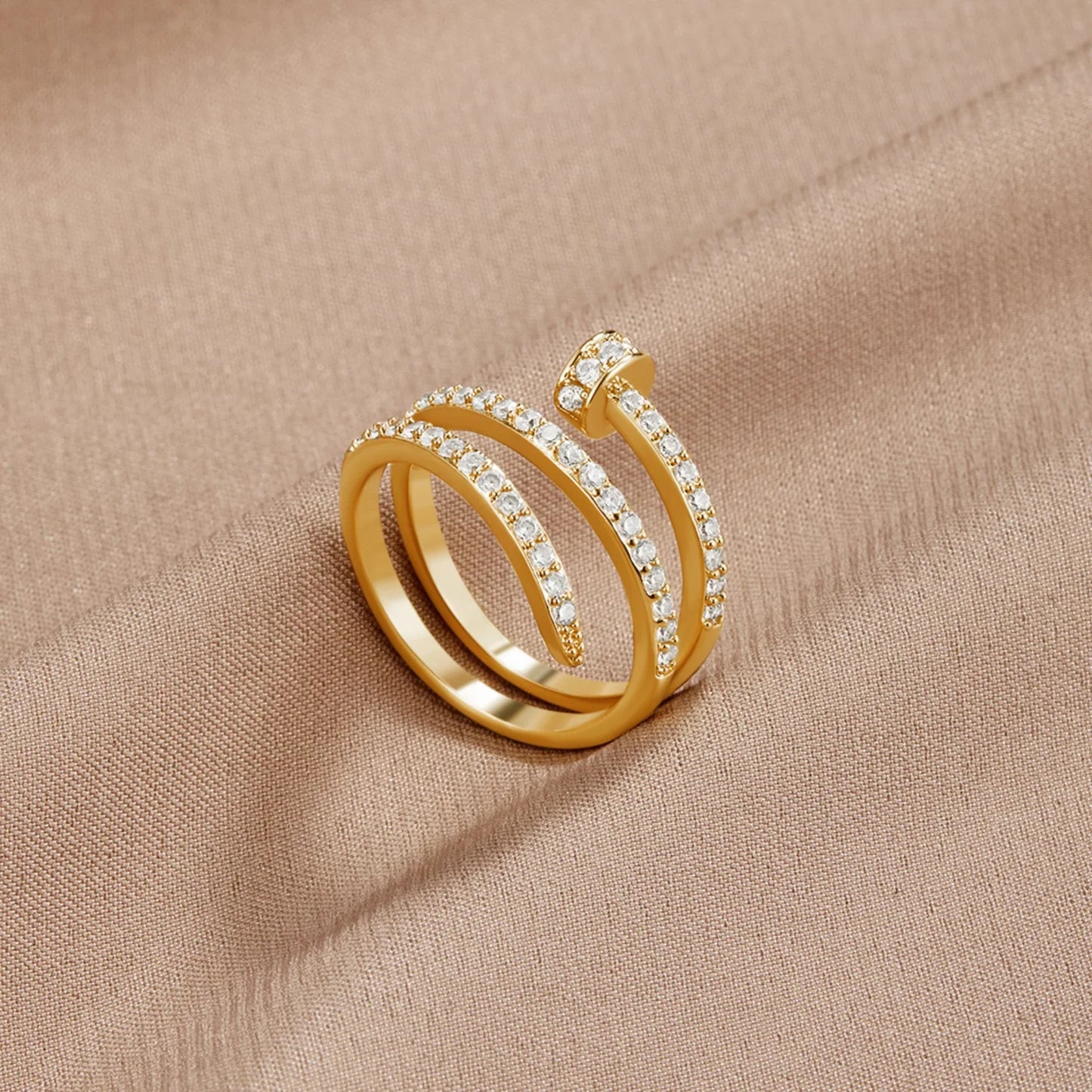 Sadie – Bague Clou Spirale Design Unique pour Femme