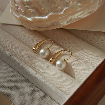 Boucles d'oreilles Goutte d'eau perle - Boucles d'oreilles goutte d'eau avec fermoir en perles