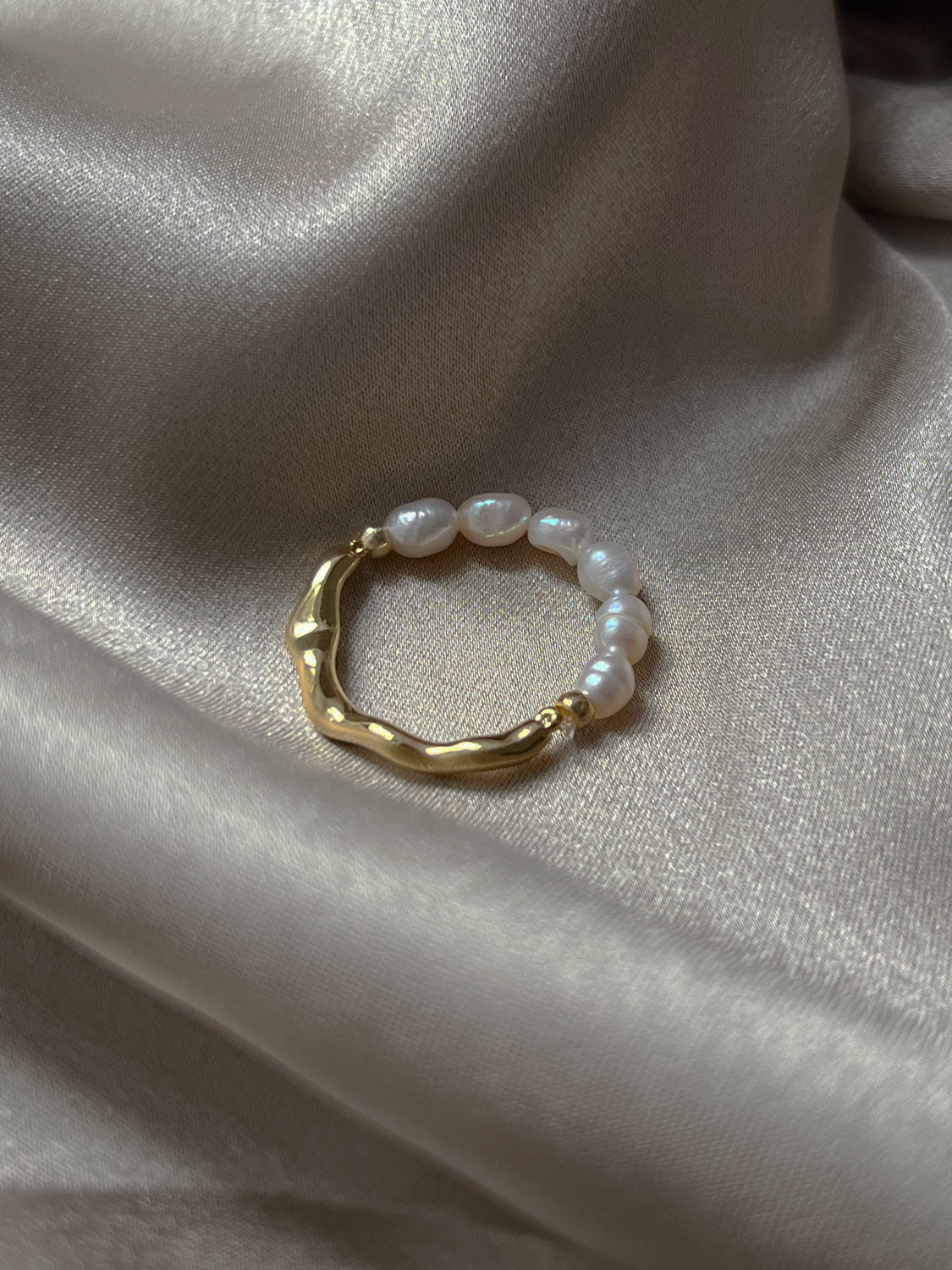Jane - Bague dualité en or et perles