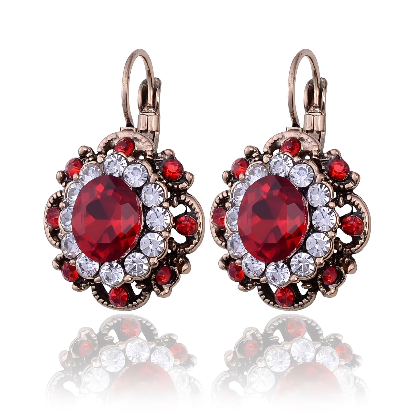 Katie – Boucles Pendantes Cristal & Saphir