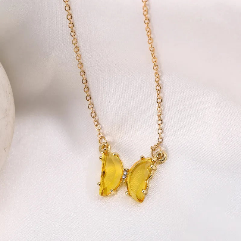 Collier papillon petit et coloré