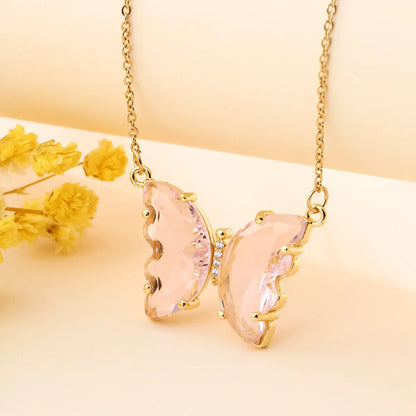 Collier papillon petit et coloré