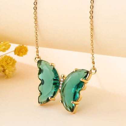 Collier papillon petit et coloré