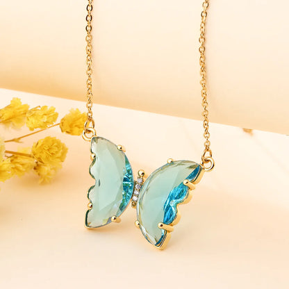 Collier papillon petit et coloré
