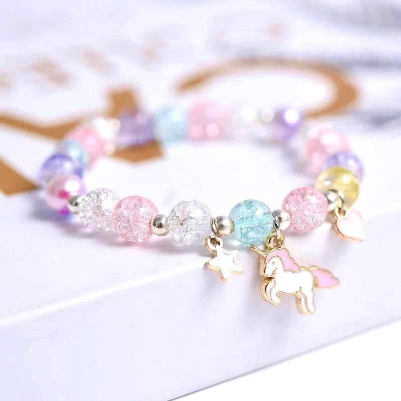 Dreamy - Bracelet de Perles avec Pendentif Licorne