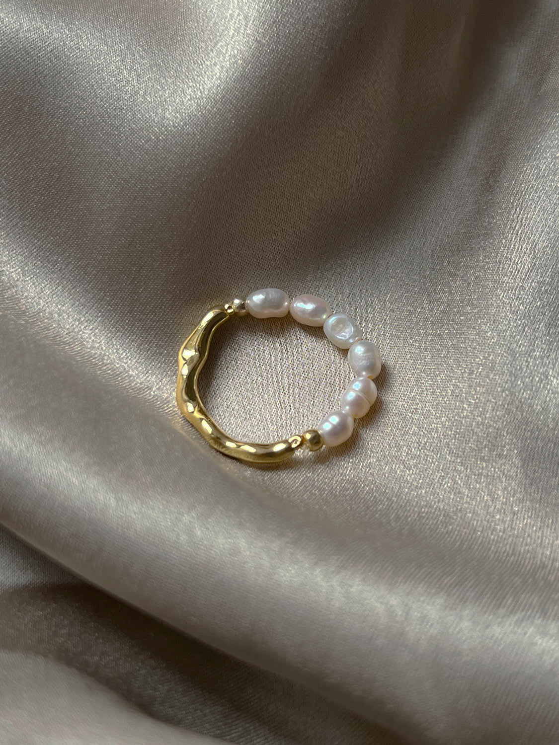 Jane - Bague dualité en or et perles