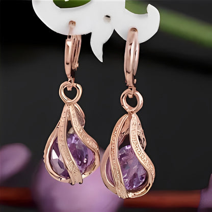 Gwen – Boucles Pendantes en Diamant