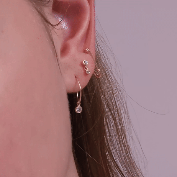 Eden - Petites Boucles d’Oreilles Épingle à Nourrice