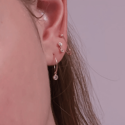 Eden - Petites Boucles d’Oreilles Épingle à Nourrice
