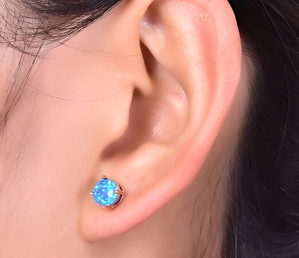 Camille – Boucles Stud Élégantes en Opale