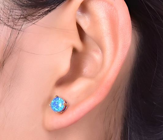 Camille – Boucles Stud Élégantes en Opale