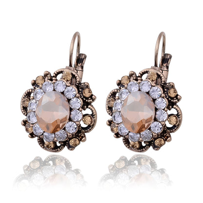 Katie – Boucles Pendantes Cristal & Saphir