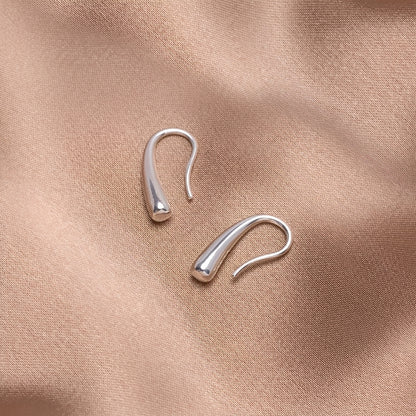 Francesca – Boucles d’Oreilles Goutte d’Eau Argentées