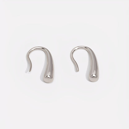 Francesca – Boucles d’Oreilles Goutte d’Eau Argentées