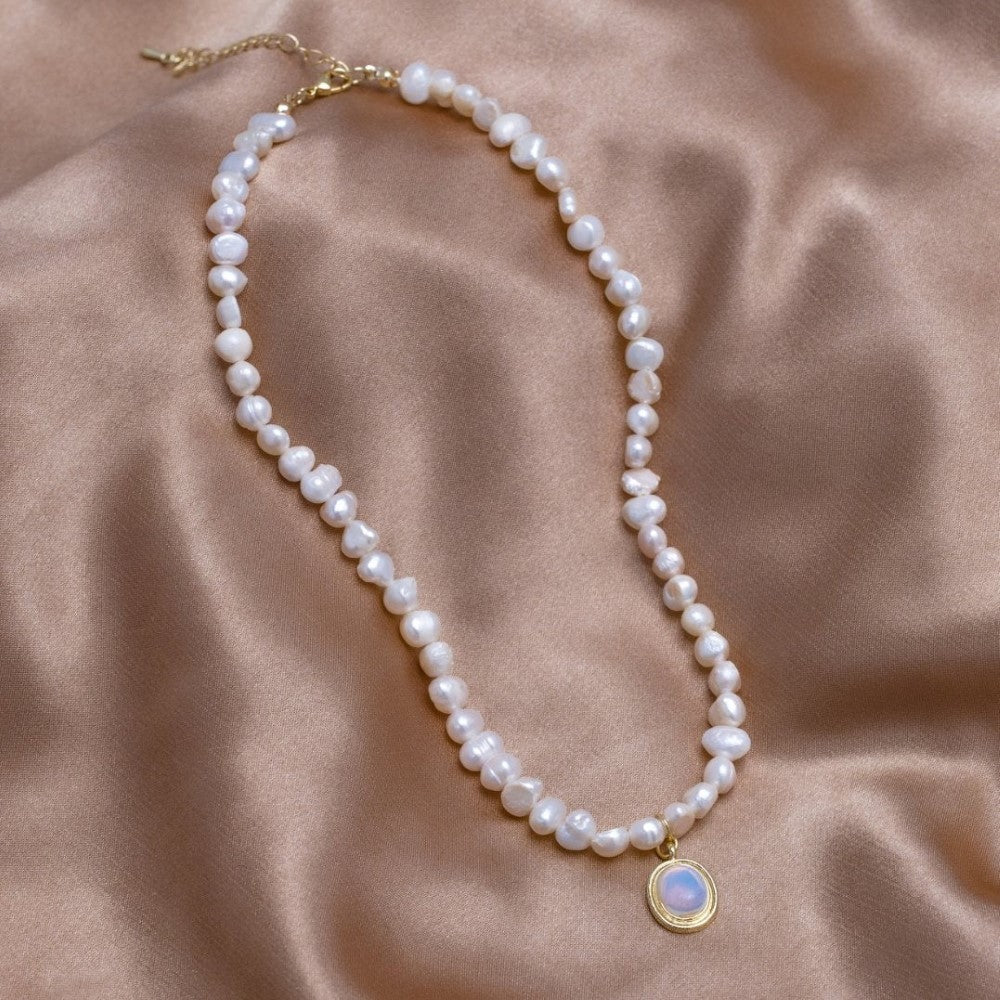 Pierre de Lune - Collier de Perles