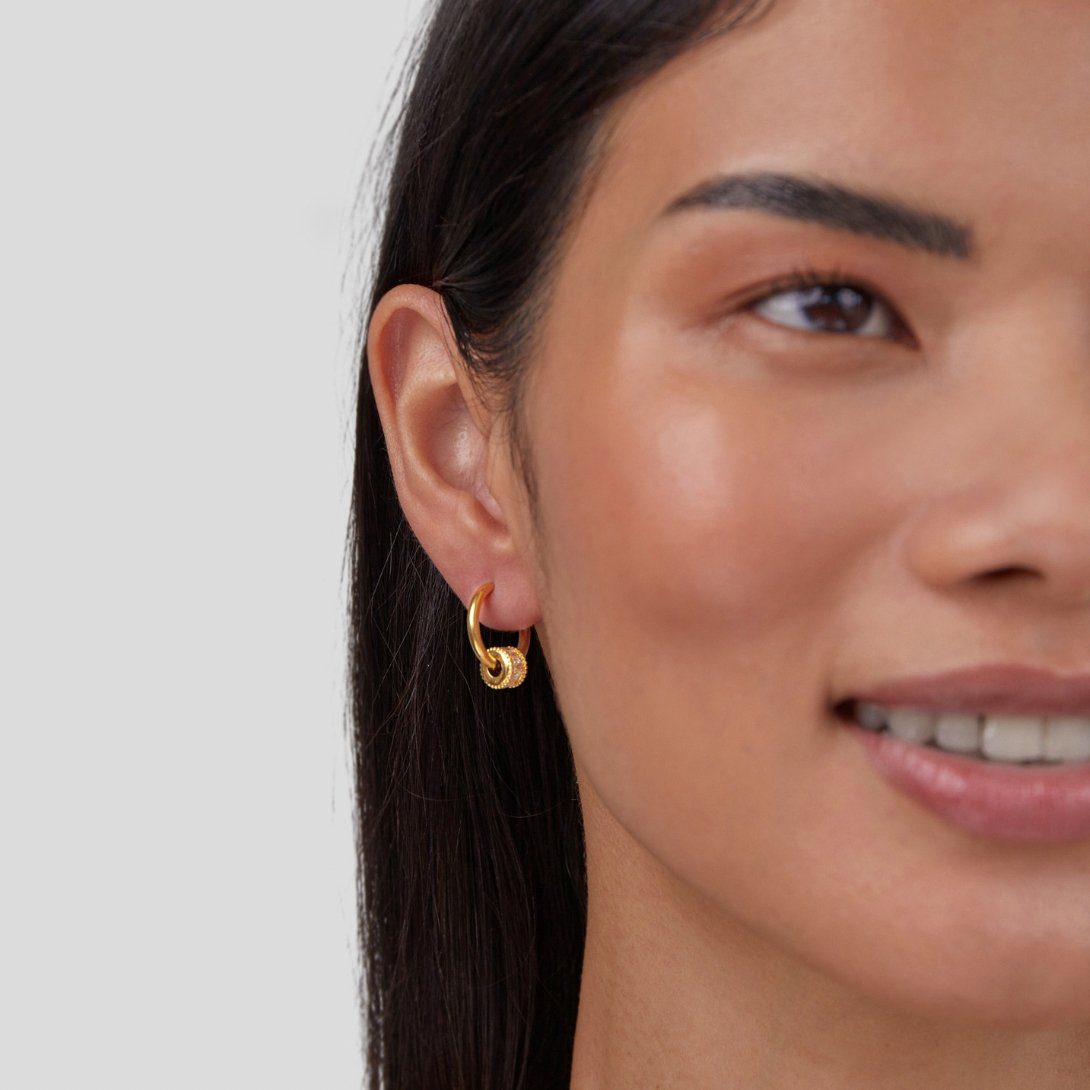 Inaya – Créoles Dorées à Éclat Cristallin