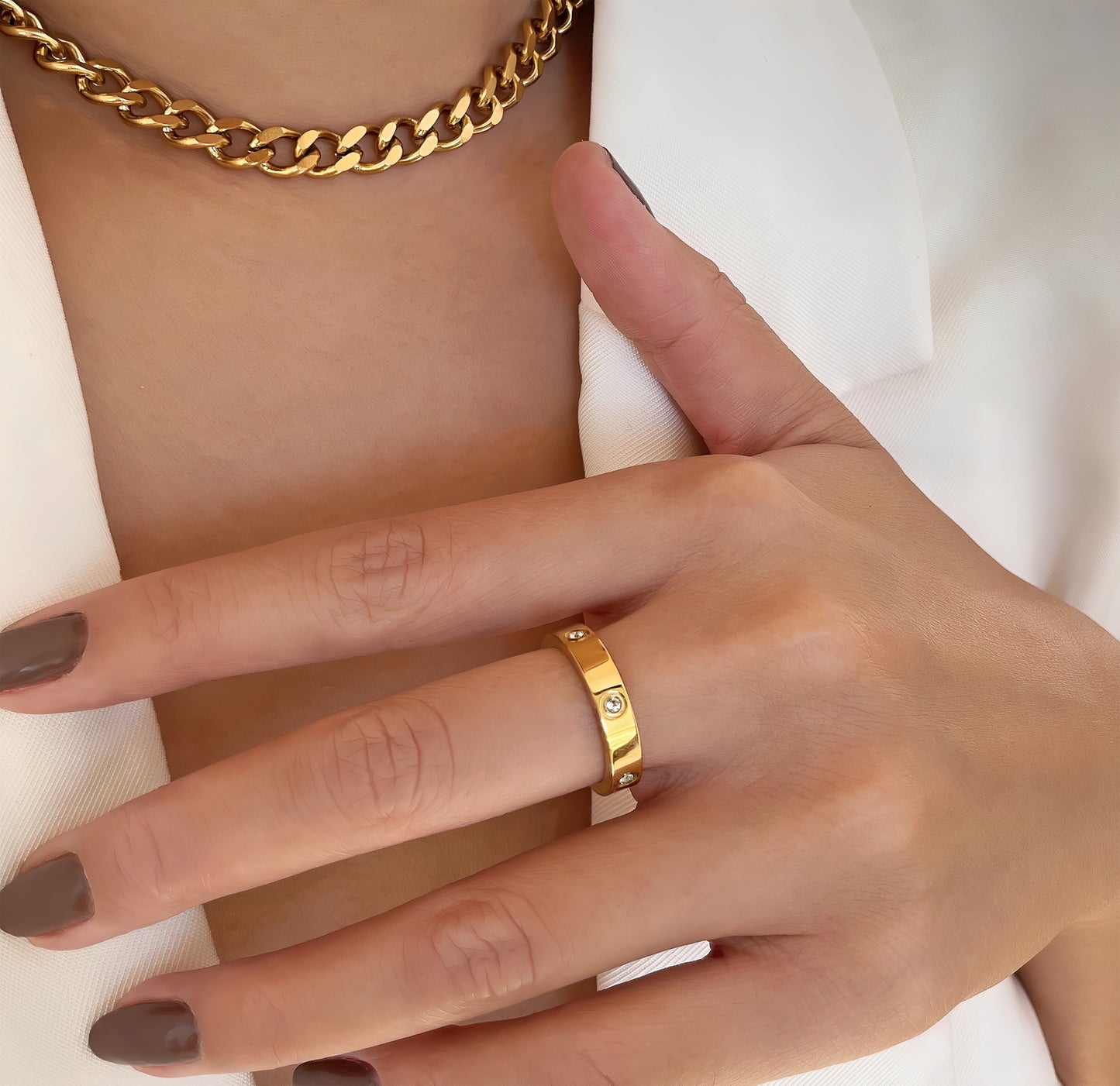 Ruki – Bague Couple en Acier Titane