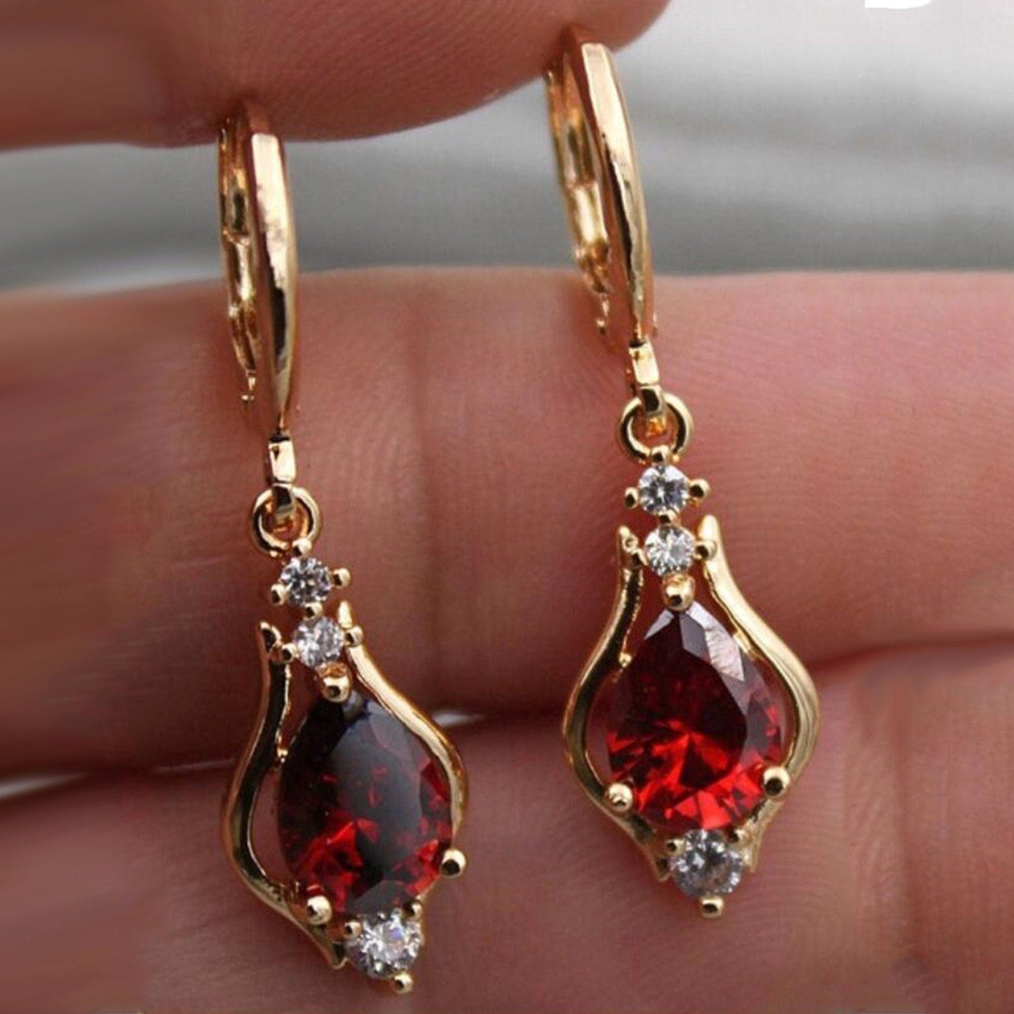 Kate - Boucles d'oreilles Cœur Arc-en-Ciel