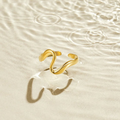 Kaia – Bague Vague Dorée
