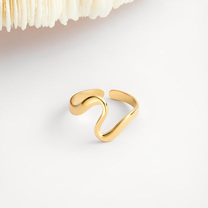 Kaia – Bague Vague Dorée