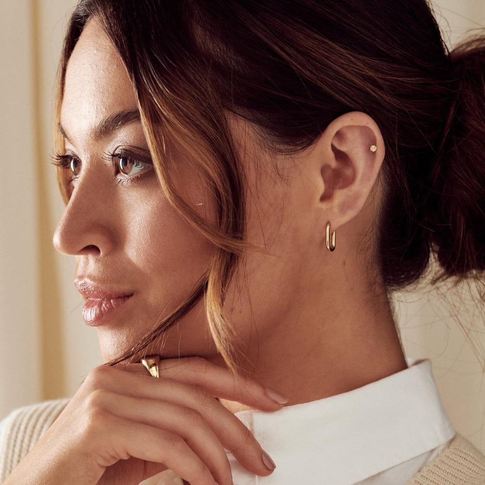 Aurya – Mini Créoles Ovales en Or