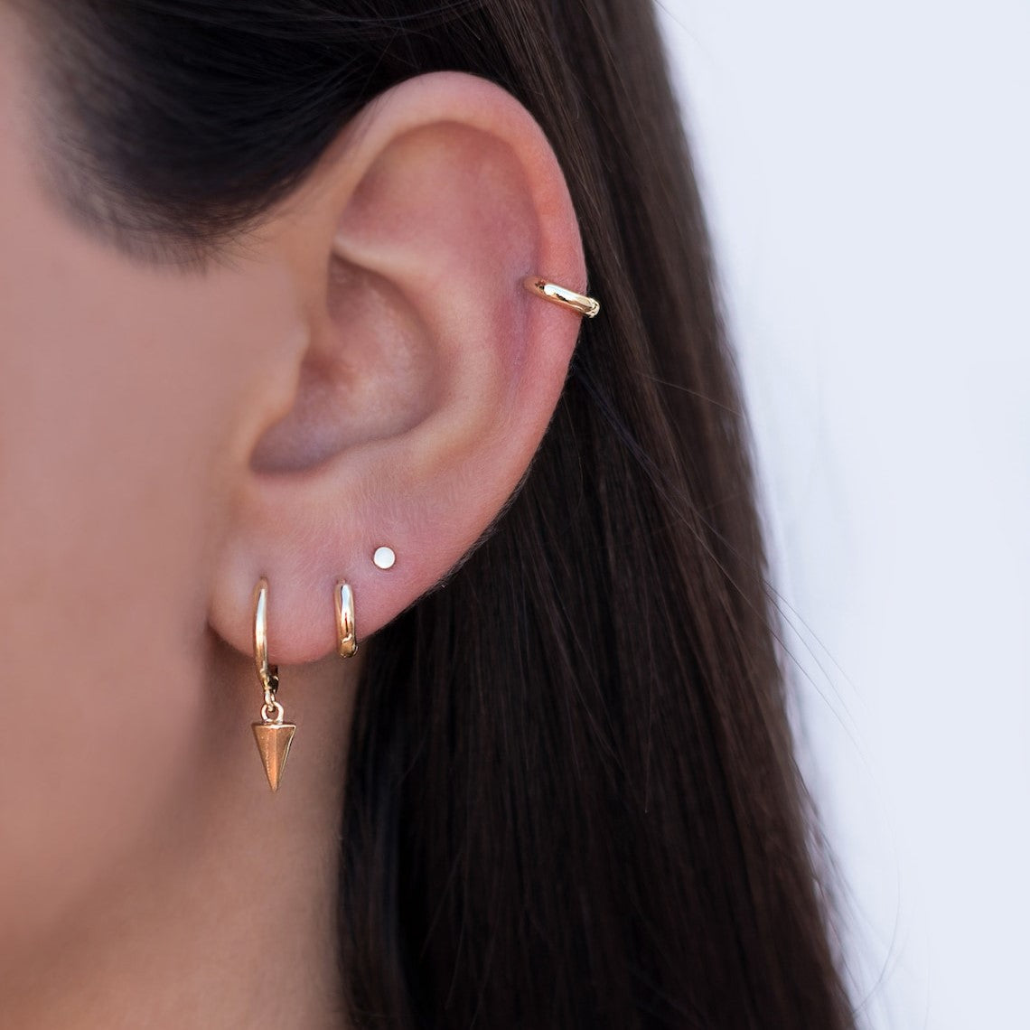 Petit cercle point - Boucles d'oreilles minimalistes