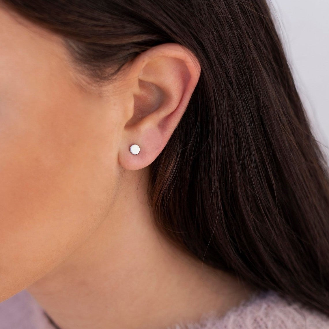 Petit cercle point - Boucles d'oreilles minimalistes