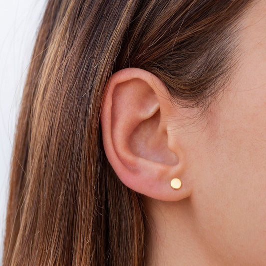 Petit cercle point - Boucles d'oreilles minimalistes