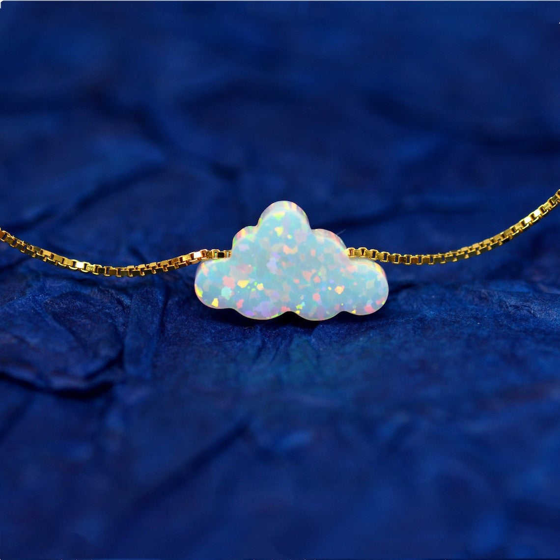 Collier Opale Nuage - Collier Pendentif Nuage