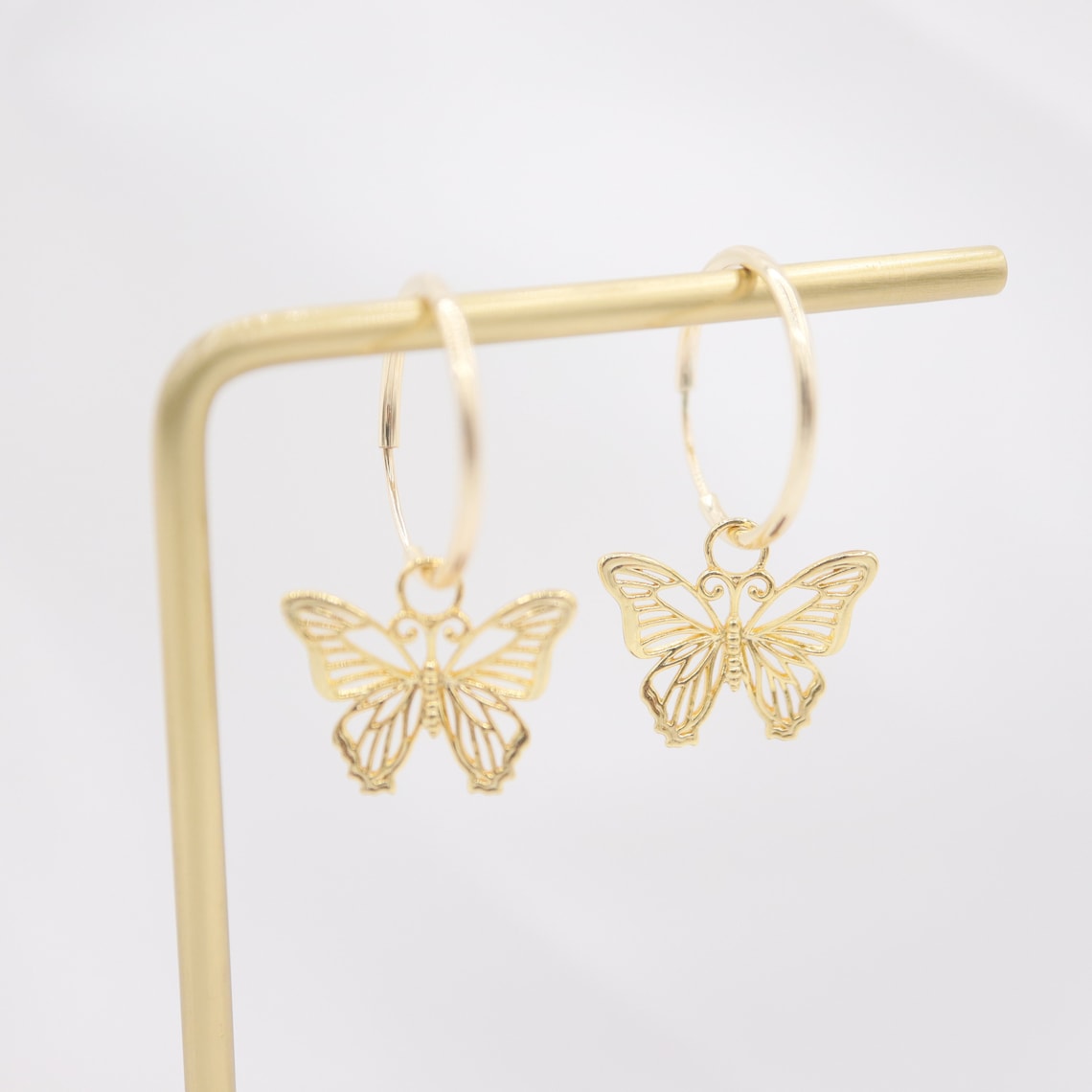 Boucles d'oreilles papillon - Papillon creux pendantes