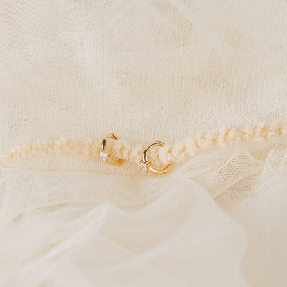 Boucle d'oreille en diamant - Créole scintillante