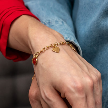 Collier en cœur personnalisé - Bracelet à maillons