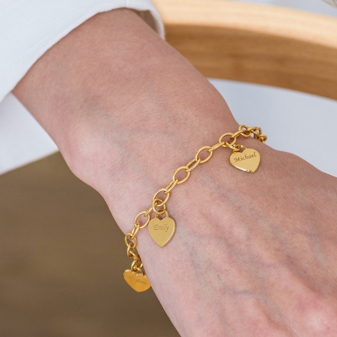 Collier en cœur personnalisé - Bracelet à maillons