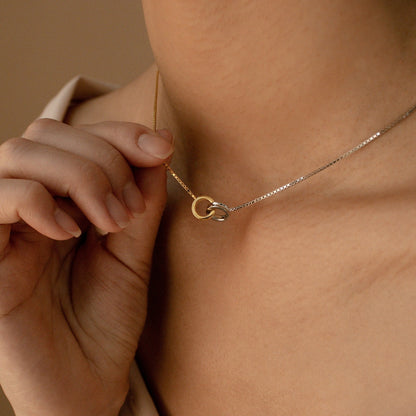 Collier Cercle Éternel - Collier Cercle Entrelacé