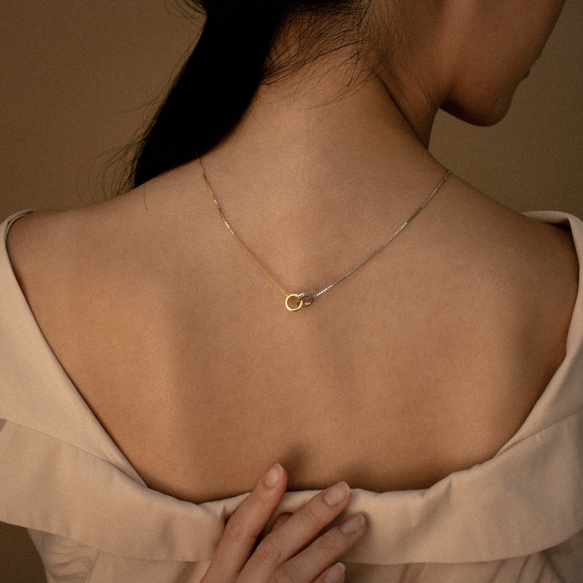 Collier Cercle Éternel - Collier Cercle Entrelacé