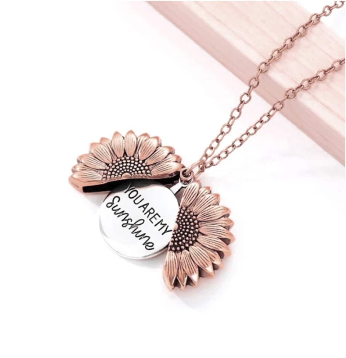 Tu es mon rayon de soleil - Collier avec pendentif tournesol