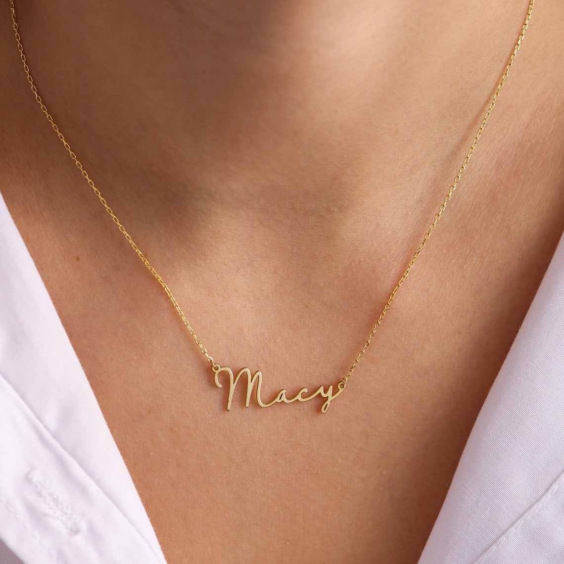 Frosted Letter Collier - Collier Signature