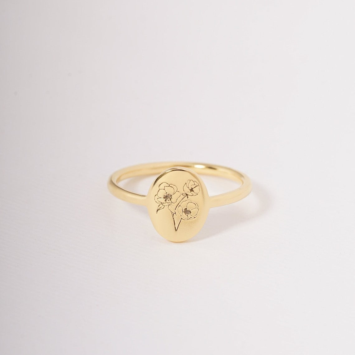 Bague naissance fleur - Bague délicate personnalisée