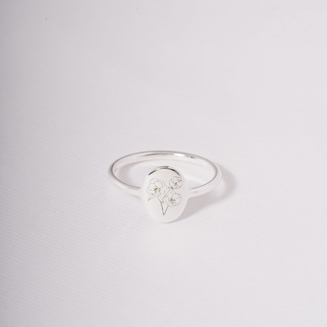Bague naissance fleur - Bague délicate personnalisée