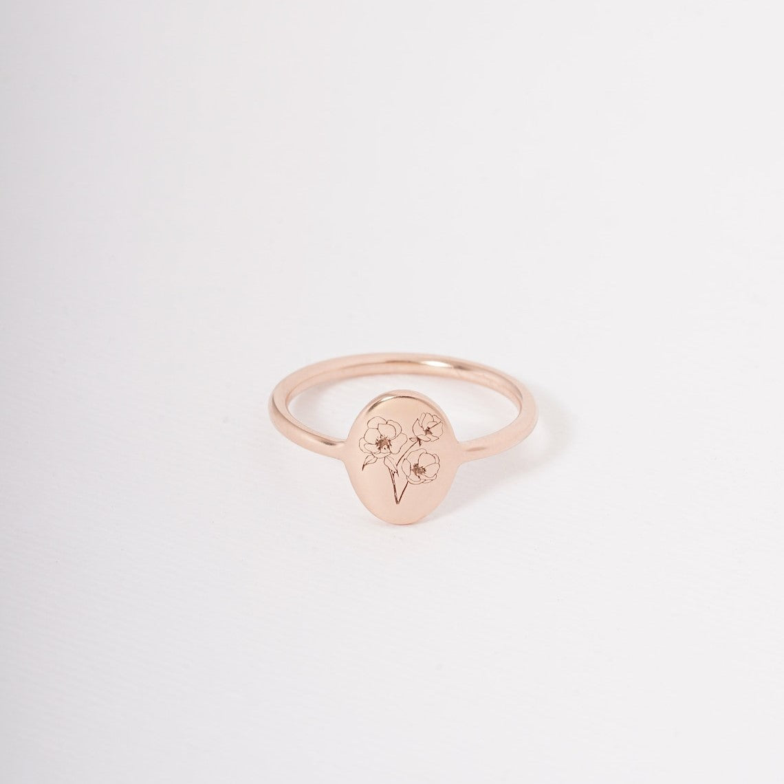Bague naissance fleur - Bague délicate personnalisée