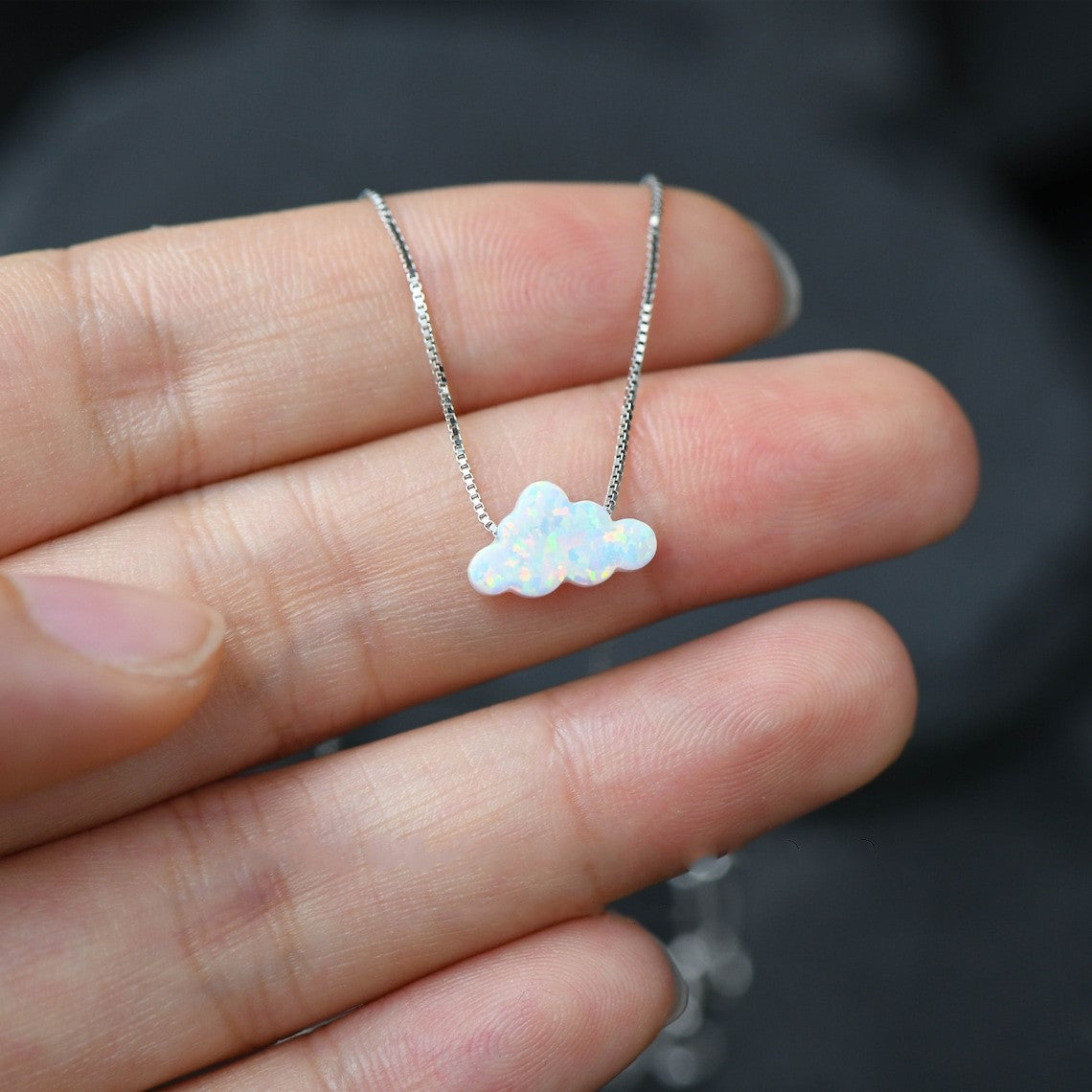 Collier Opale Nuage - Collier Pendentif Nuage