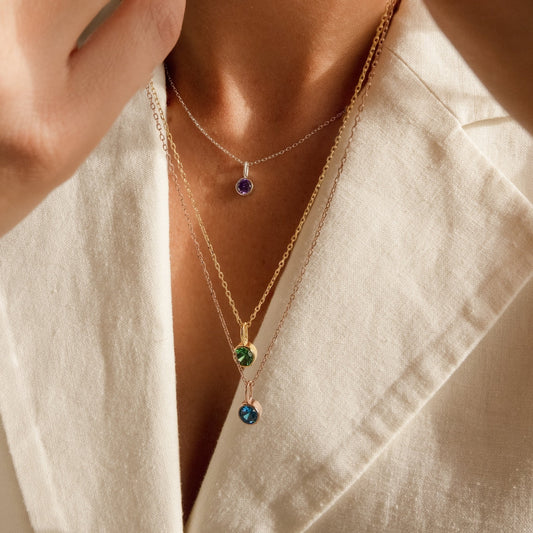 Collier de pierre de naissance - Collier en pierres précieuses
