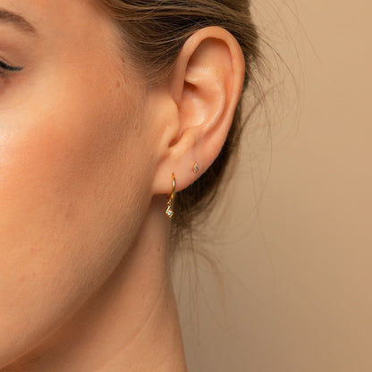 Boucles d'oreilles pendantes - Boucles d'oreilles délicates en diamant