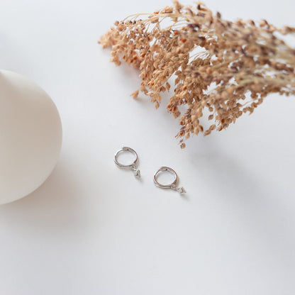 Boucles d'oreilles pendantes - Boucles d'oreilles délicates en diamant