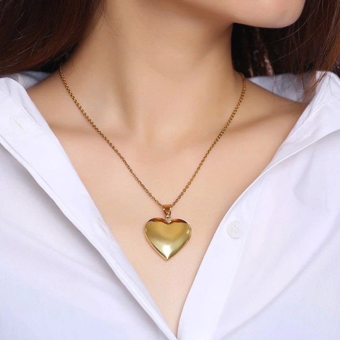 Cœur Grand - Collier d'Amour Romantique