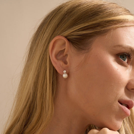 Boucles d'oreilles perles - Boucles d'oreilles CZ délicates