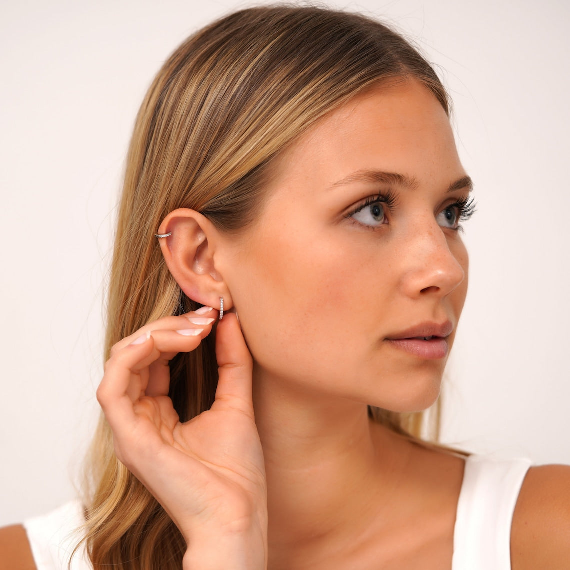 Set de Cerceaux Huggie CZ Minimalistes - Boucles d'oreilles Hoop