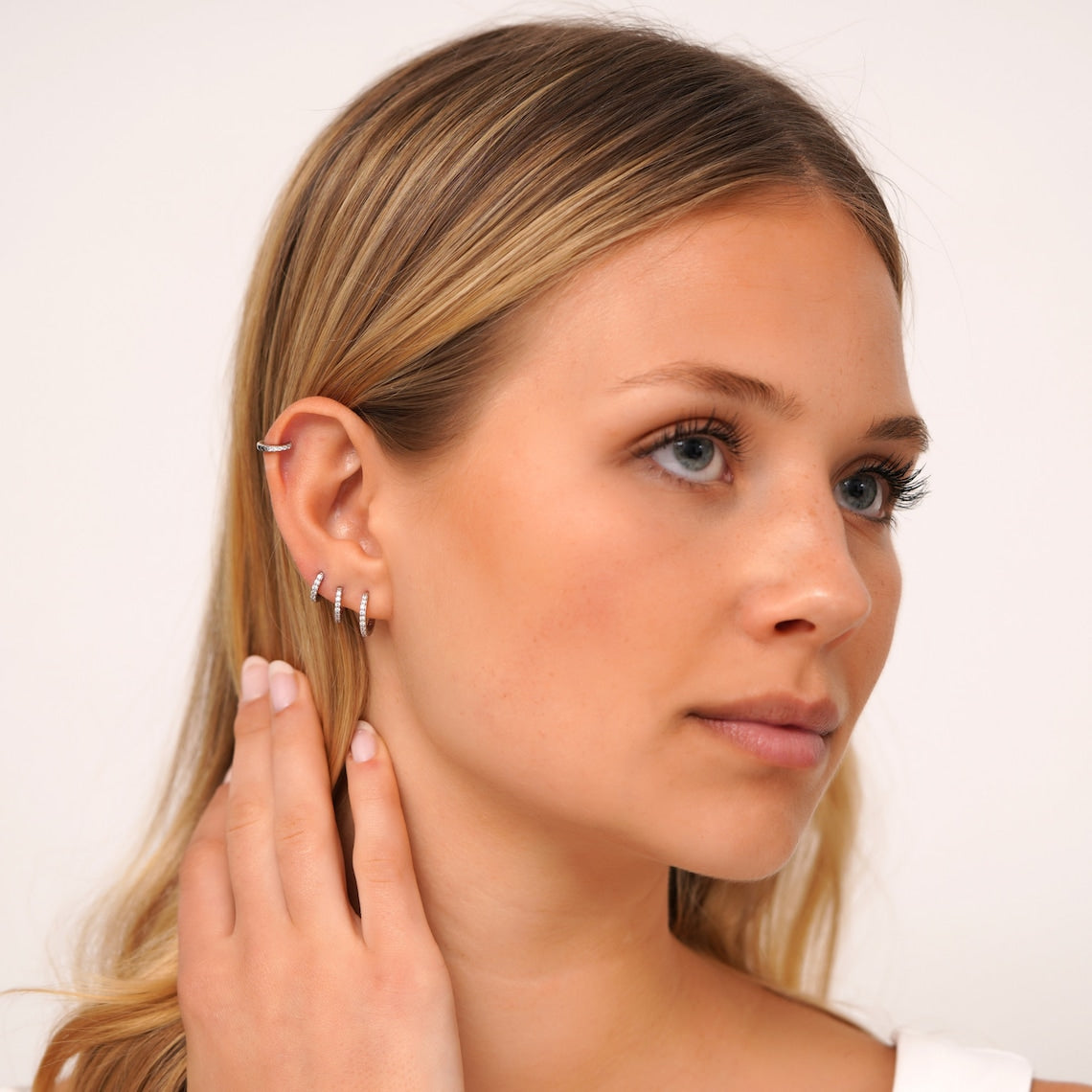 Set de Cerceaux Huggie CZ Minimalistes - Boucles d'oreilles Hoop