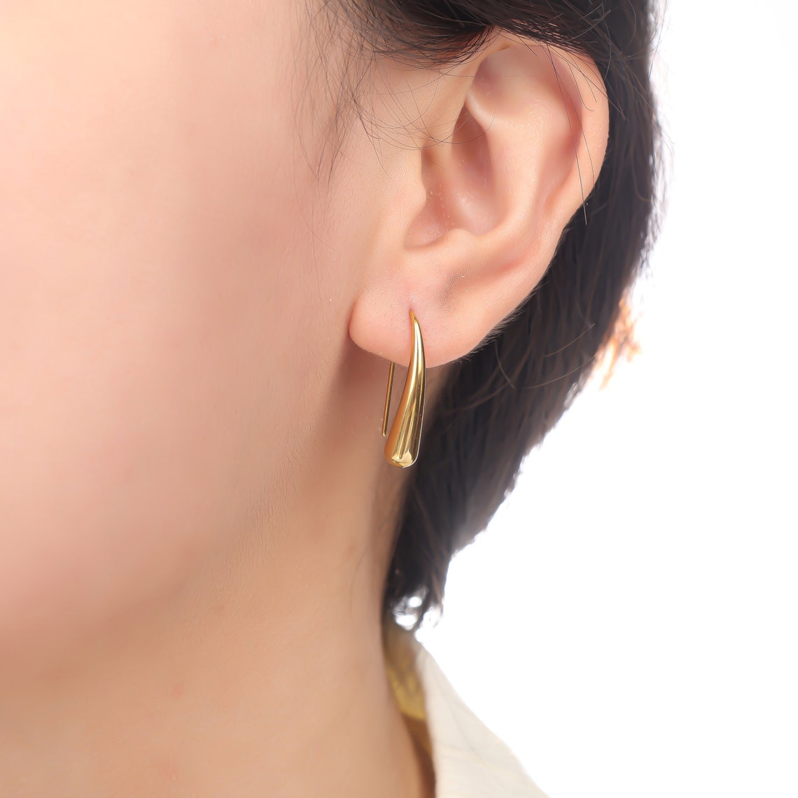 Gouttes d'eau - Boucles d'oreilles à crochets français