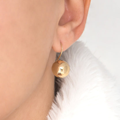 Boucles d'oreilles à boules - Crochets d'oreilles ronds brillants